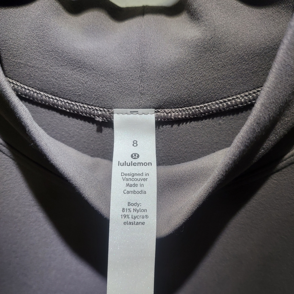 Lululemon All Yours High-Neck Dress Lunar Rock Mauve Grey Soft Vitasea Size 8 - Picture 8 of 9